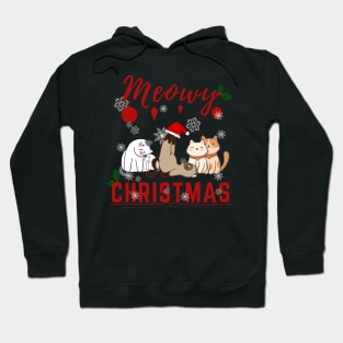 Meowy Christmas the funny merry Christmas concept for cat lover Hoodie